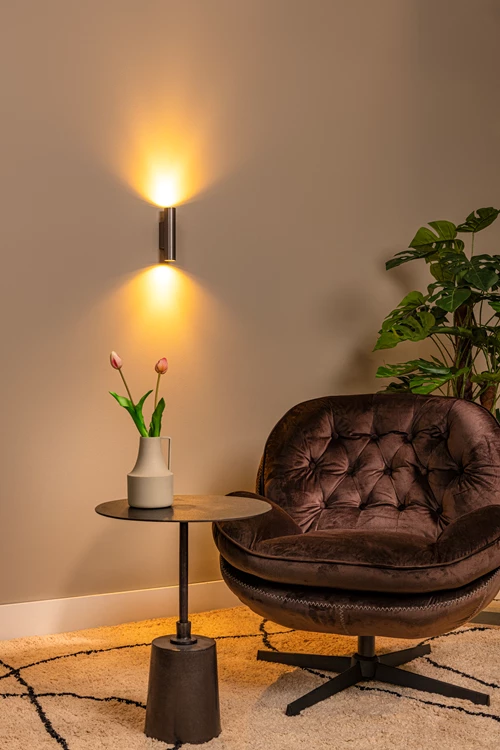 Lucide DUPLA - Foco de pared / Lámpara de pared - 2xGU10 (MR11) - Hierro gris - ambiente 1